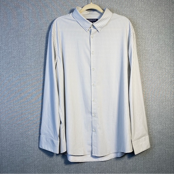 Mizzen + Main XXL Trim Fit Men’s Leeward Performance Stretch Geometric Shirt - Picture 2 of 8